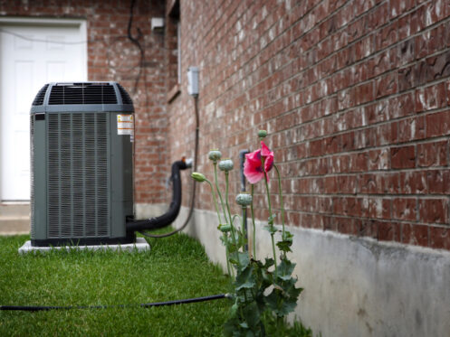 An AC unit outside an Anaheim home
